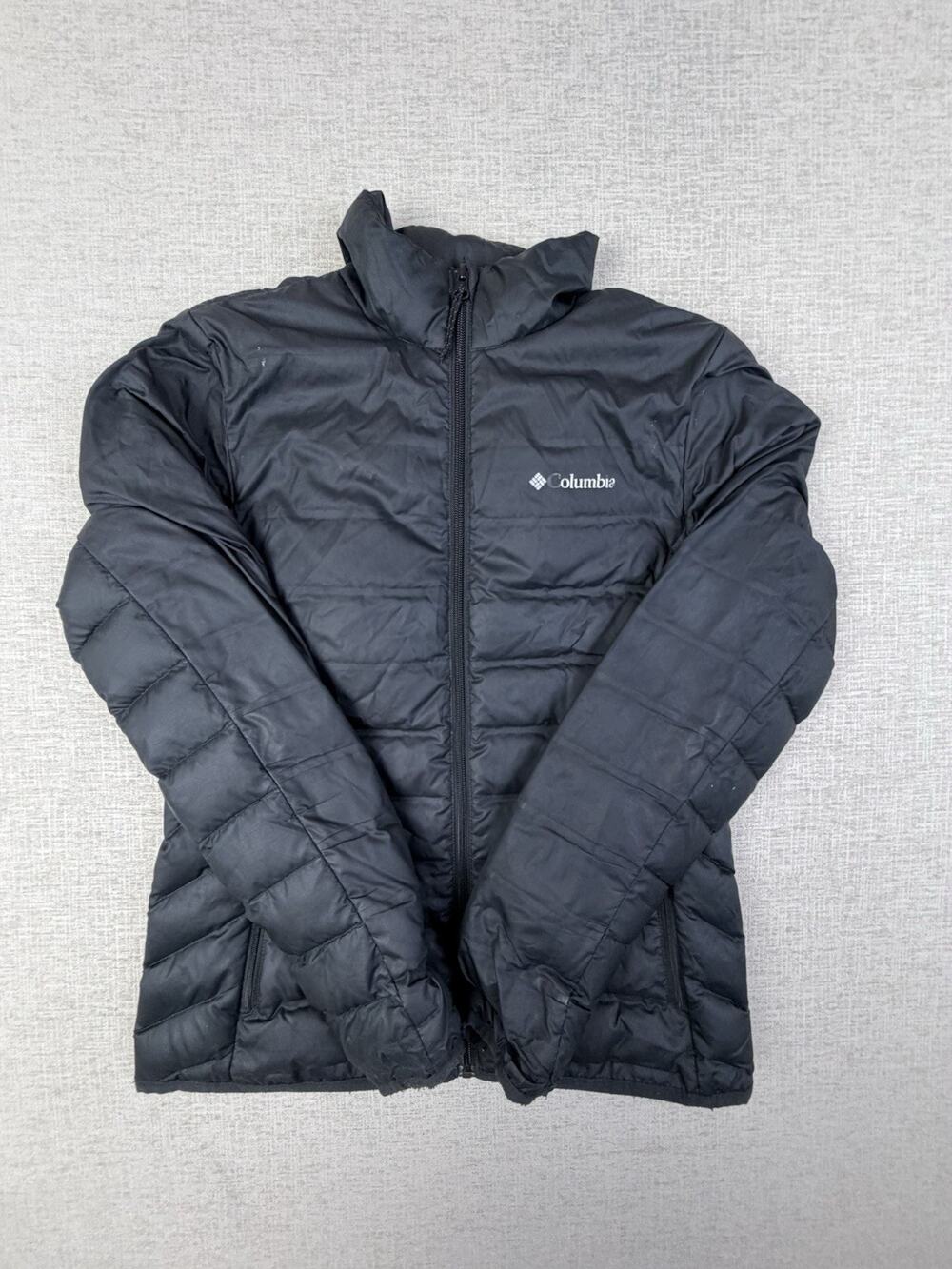 Columbia Womens Small Down Puffer Jacket Black 80% Duck Down Insulated